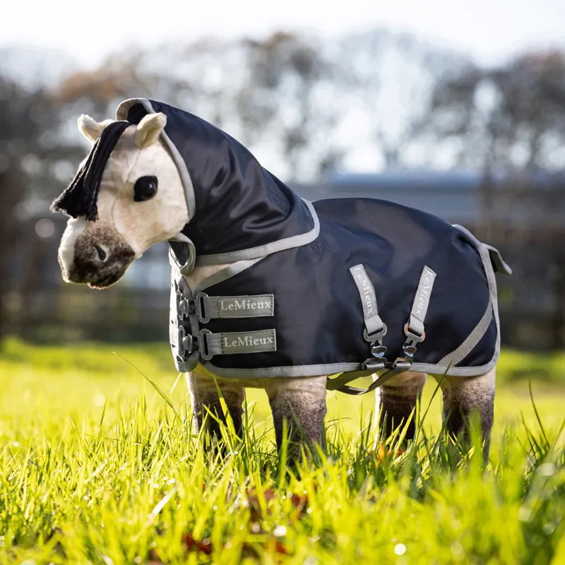 LeMieux Mini Toy Pony Storm-Tek Turnout Blanket - Navy-2