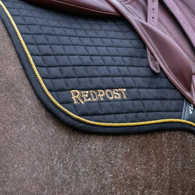 LeMieux x Redpost Suede GP Saddle Pad - Black/Gold-3