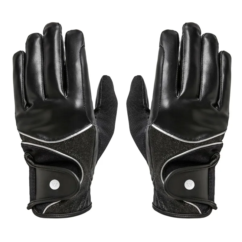 Mountain Horse Diamond Winter Riding Gloves - Silver/Black
