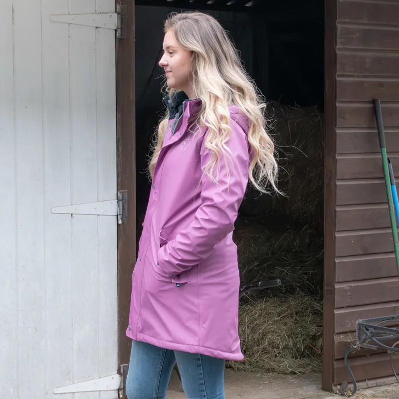 Mountain Horse Spirit Women's Long Waterproof Jacket - Mauve Pink-2