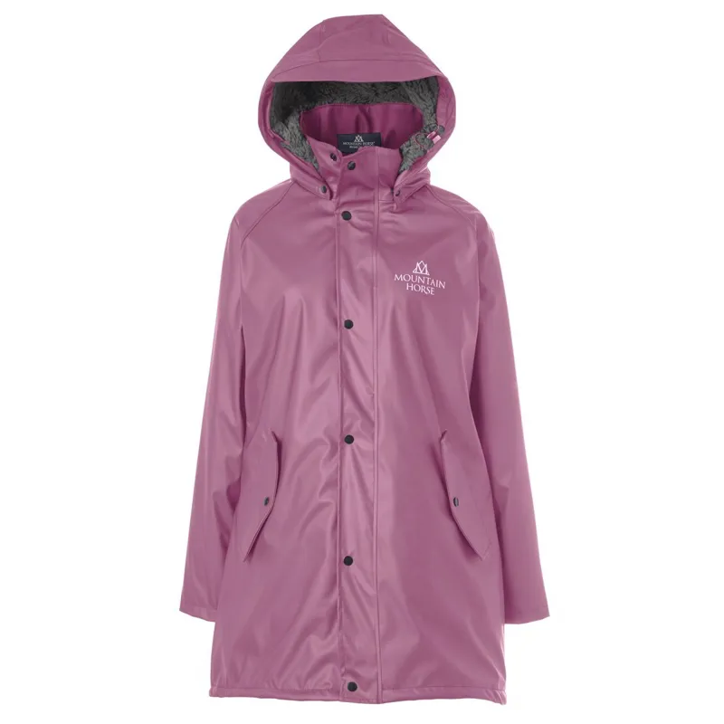 Mountain Horse Spirit Women's Long Waterproof Jacket - Mauve Pink-1