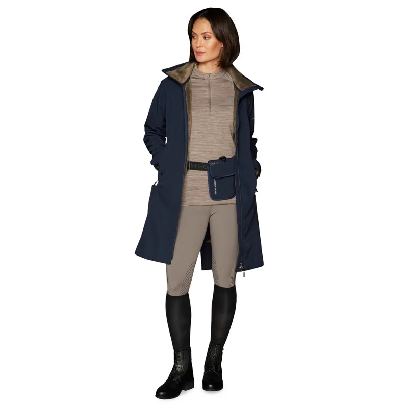 Mountain Horse Stella Softshell Womens Teddy Lined Parka Jacket - Navy-2
