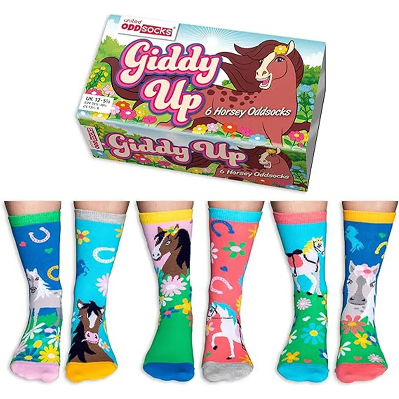 United Oddsocks Giddy Up Gift Box of Odd Socks