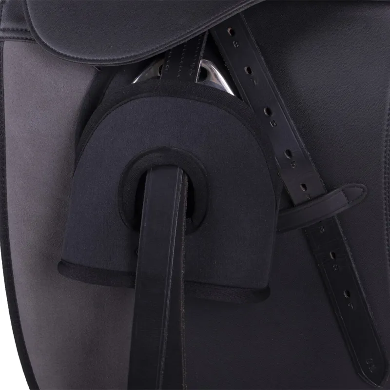 QHP Neoprene Stirrup Covers - Black-2