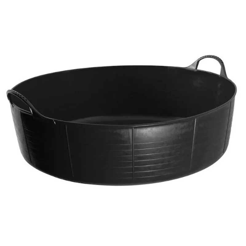 Red Gorilla Tubtrug Flexible Large Shallow 35L Bucket - Black-1