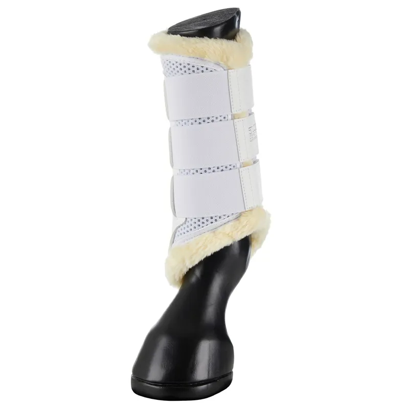 Stubben and Evolution Airflow Fleece Lined Splint Boots - White-4