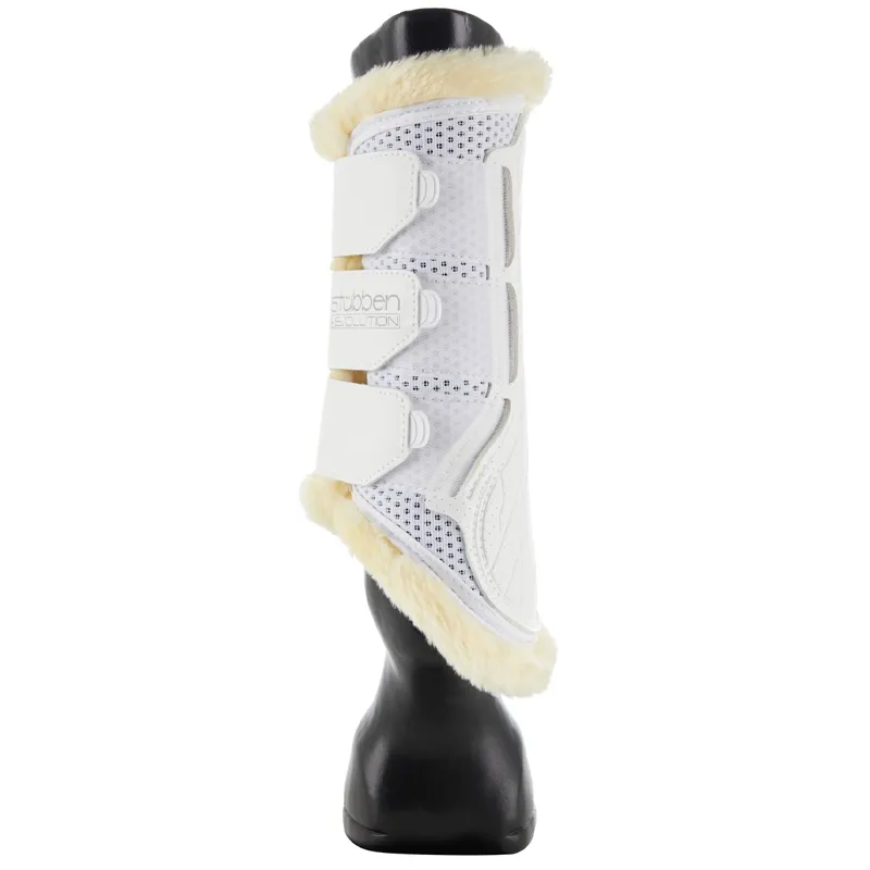 Stubben and Evolution Airflow Fleece Lined Splint Boots - White-3