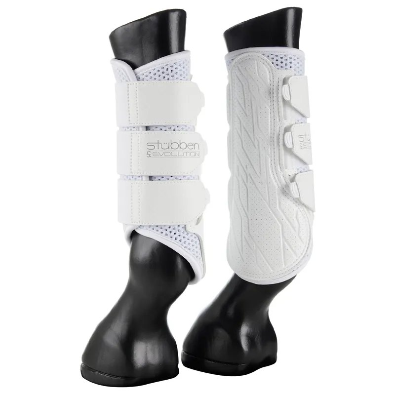 Stubben and Evolution Airflow Brushing Boots - White-1