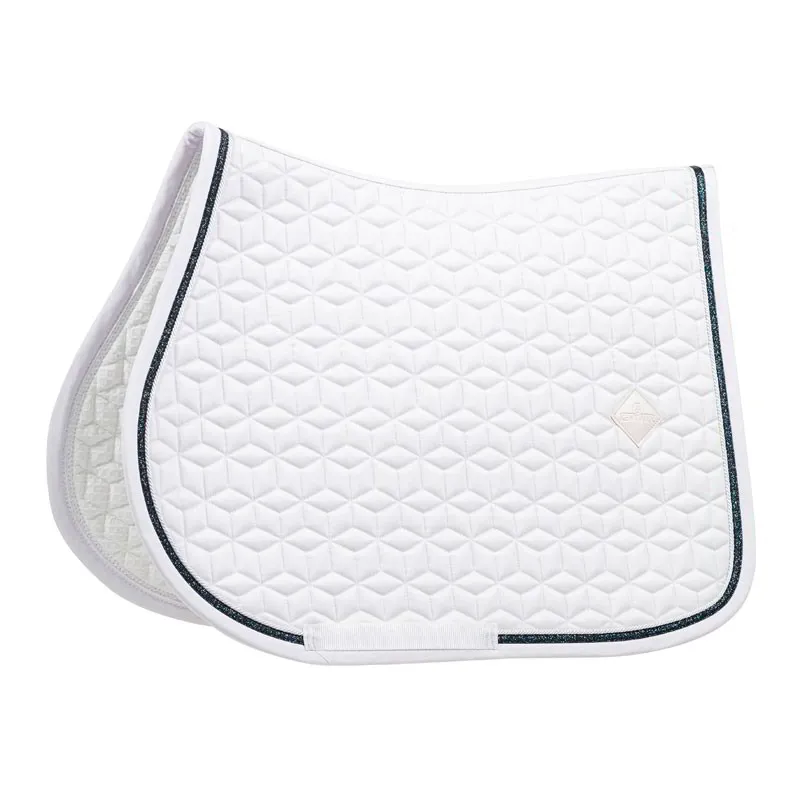 Kentucky Glitter Rope Jump Saddle Pad - White/Black