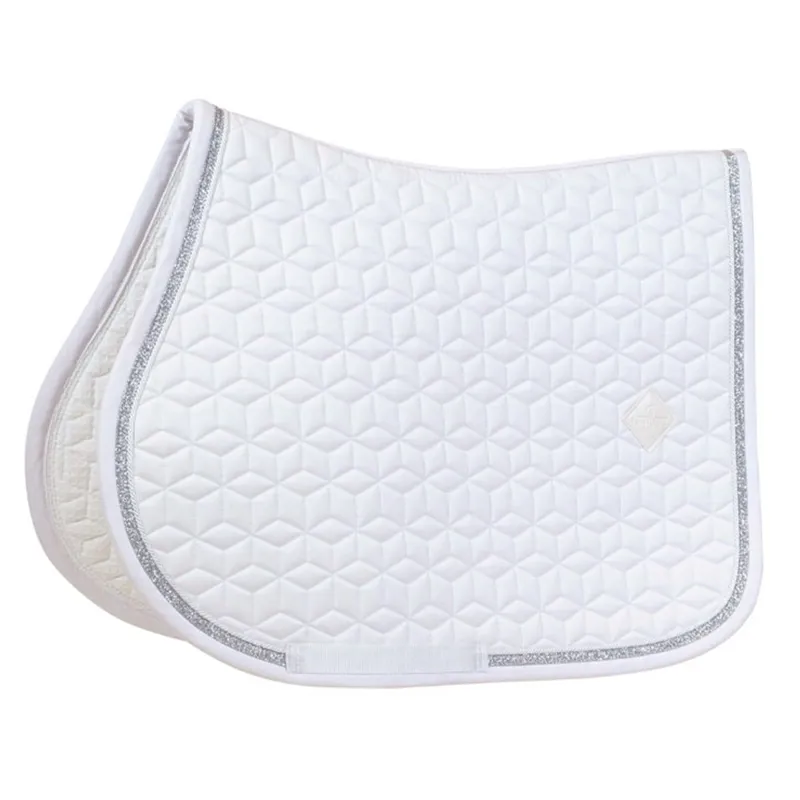 Kentucky Glitter Rope Jump Saddle Pad - White