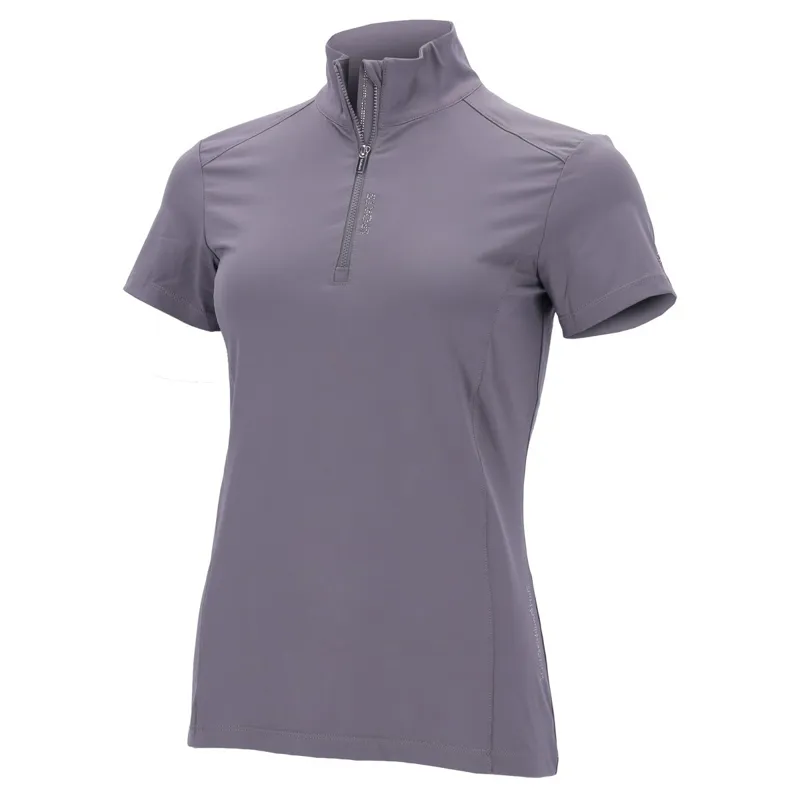Schockemohle Alissa Style Quarter Zip Womens Functional Shirt - Slate Gray