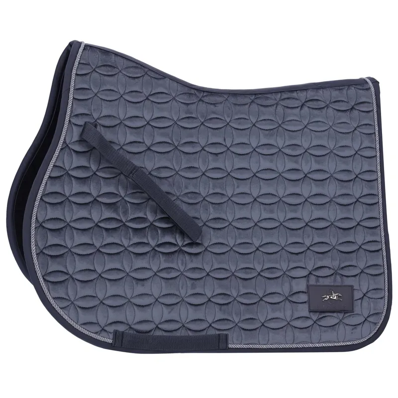 Schockemohle Velvet Balance Jump Saddle Pad - Slate Gray