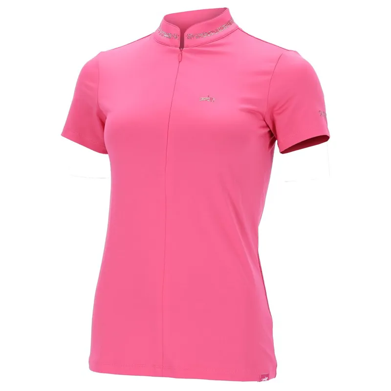 Schockemohle Summer Page Style Ladies Functional Shirt - Hot Pink