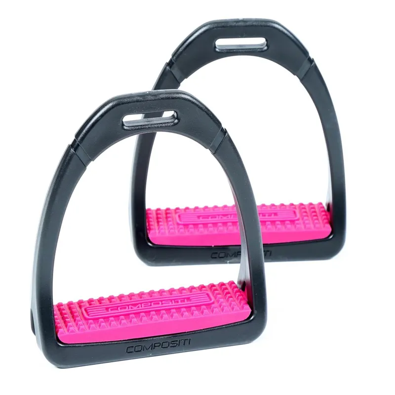Compositi Premium Profile Adults Stirrups - Raspberry