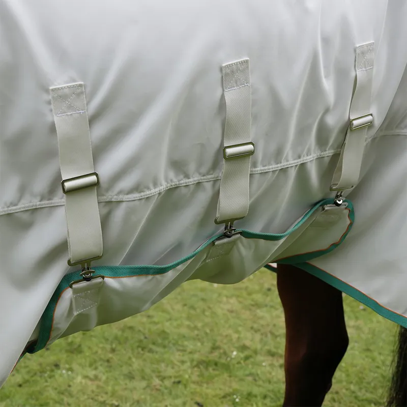 Shires Tempest Plus Sweet-Itch Combo Neck Fly Sheet - White-5