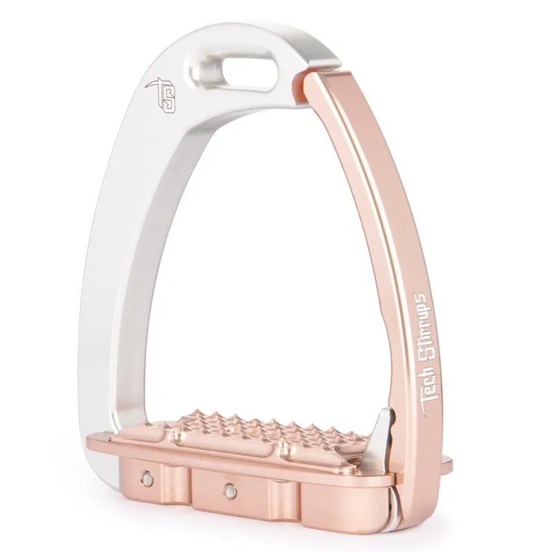 Tech Venice Children's Safety Stirrups - Silver/Rose Gold