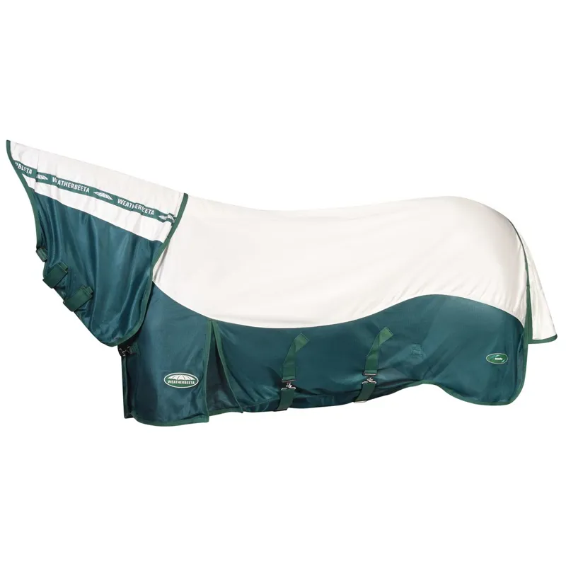 WeatherBeeta Green-Tec Airflow Combo Neck Fly Sheet - White/Dragonfly-2