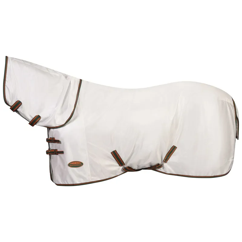 WeatherBeeta ComFiTec Tyro Mesh Combo Neck Fly Sheet - White/Green-2