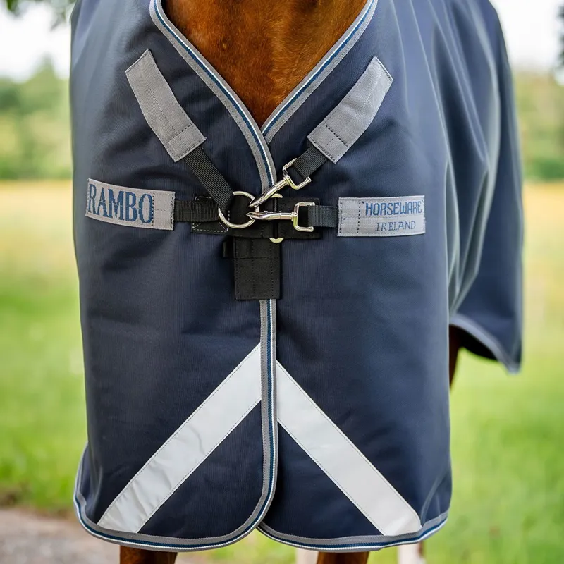 Rambo 1680D Plus 450g Vari-Layer Detach Neck Turnout Blanket - Navy-3