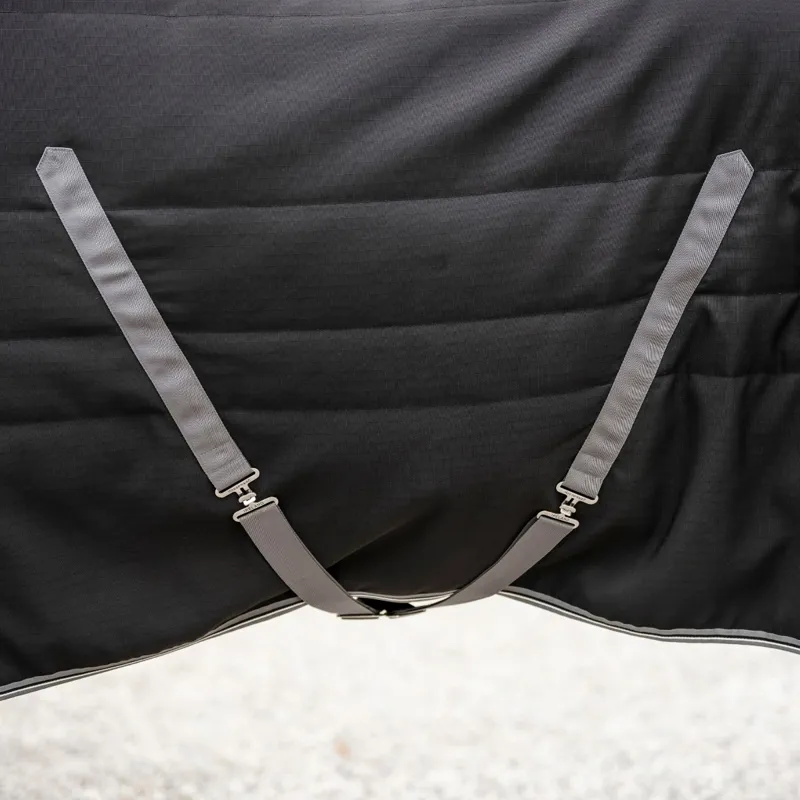 Rambo 100g Stable Blanket - Black/Thunderstorm Grey/Silver-4