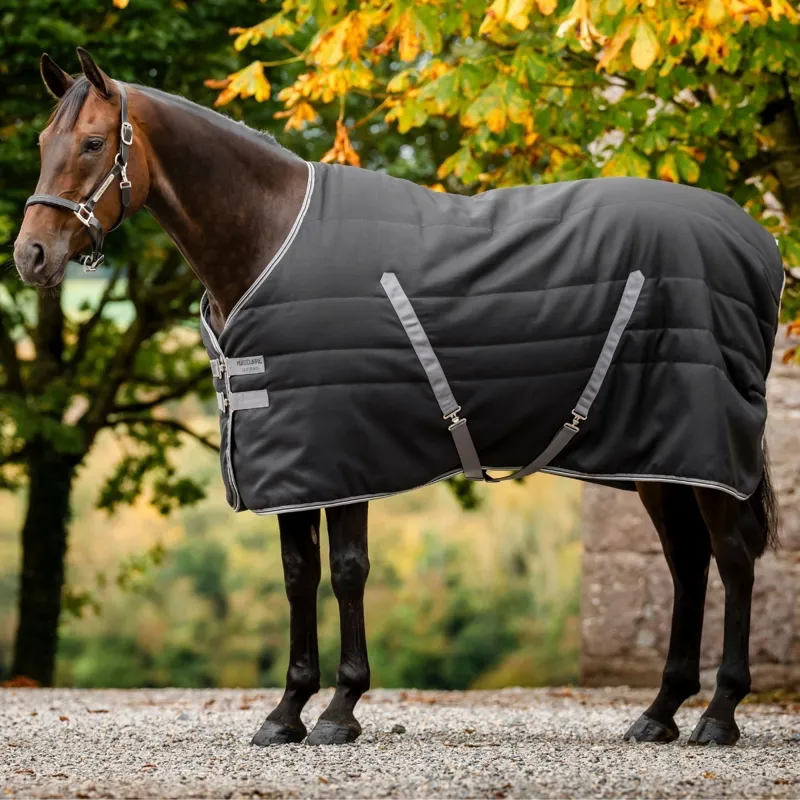 Rambo 100g Stable Blanket - Black/Thunderstorm Grey/Silver