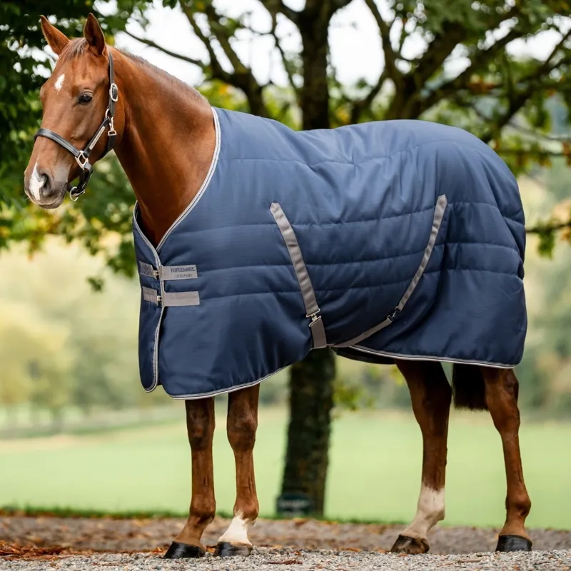 Rambo 100g Stable Blanket - Navy/Thunderstorm Grey/Silver
