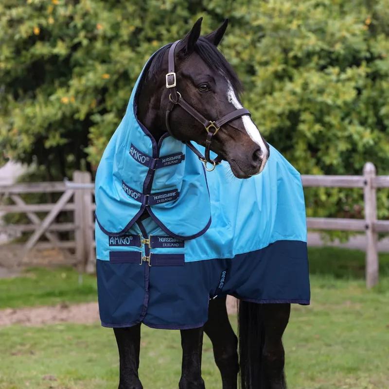 Amigo Hero Ripstop Plus 100g Limited Edition Turnout Blanket - Delphinium Blue