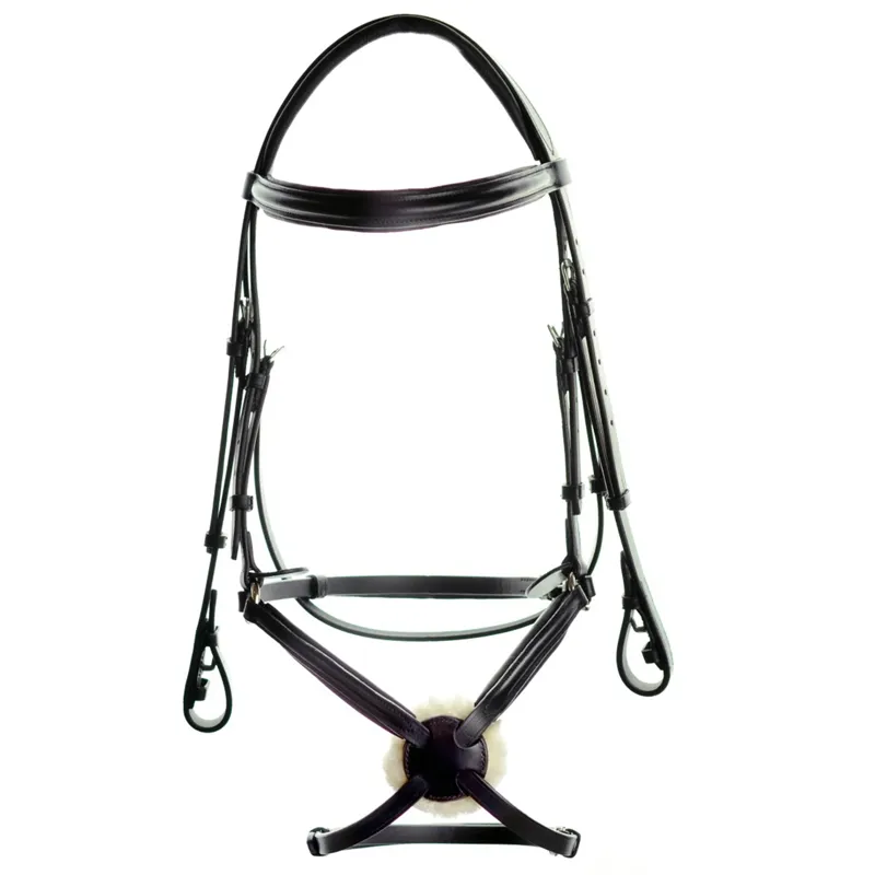 Dever Ascot Comfort Grackle Bridle - Black