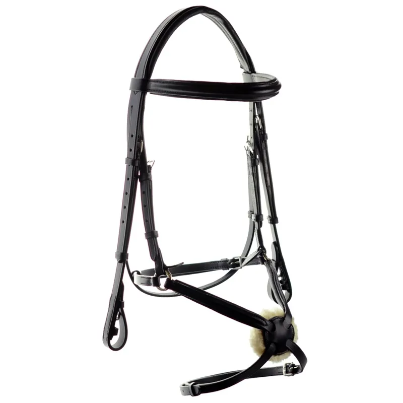 Dever Ascot Comfort Grackle Bridle - Black-1