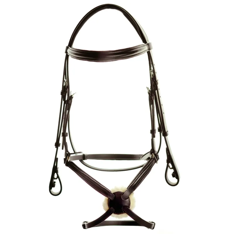 Dever Ascot Comfort Grackle Bridle - Brown