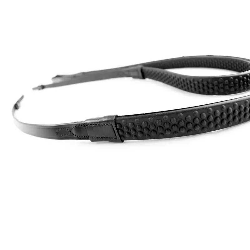 Dever Ascot Bio Grip Buckled Reins - Extra Full - Black-1