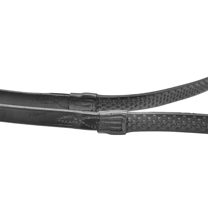Dever Ascot Bio Grip Buckled Reins - Extra Full - Black-3