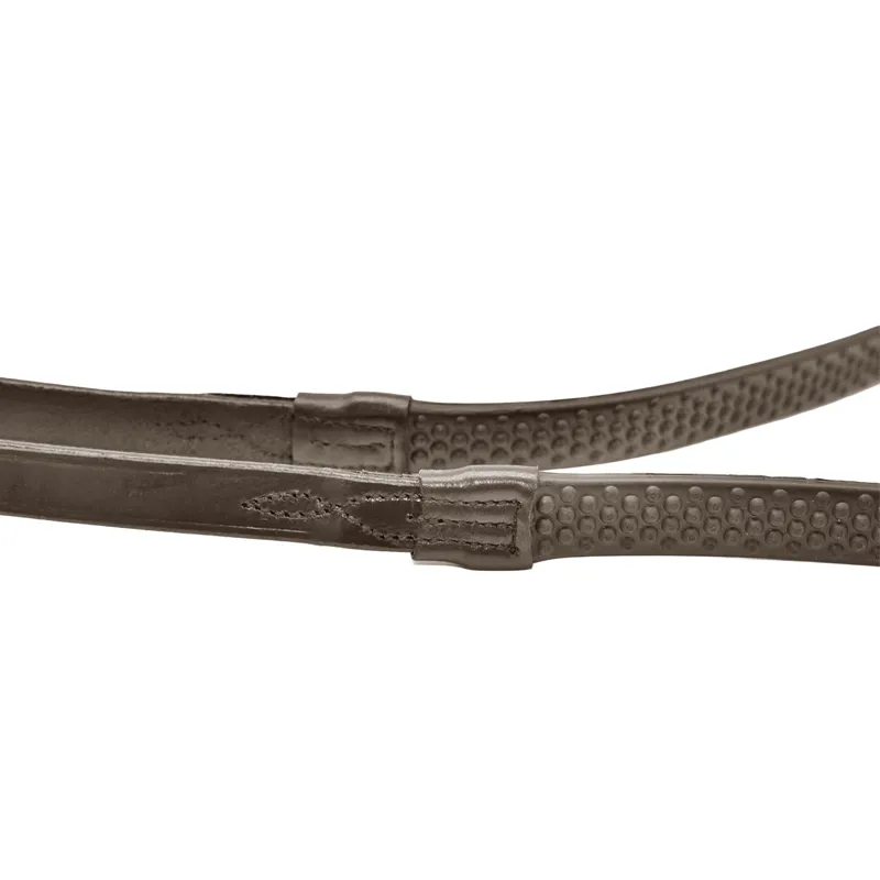 Dever Ascot Bio Grip Buckled Reins - Extra Full - Brown-3
