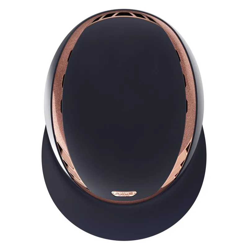 Abus x Pikeur AirLuxe Supreme Lady Visor Helmet - Midnight Blue/Rose-3