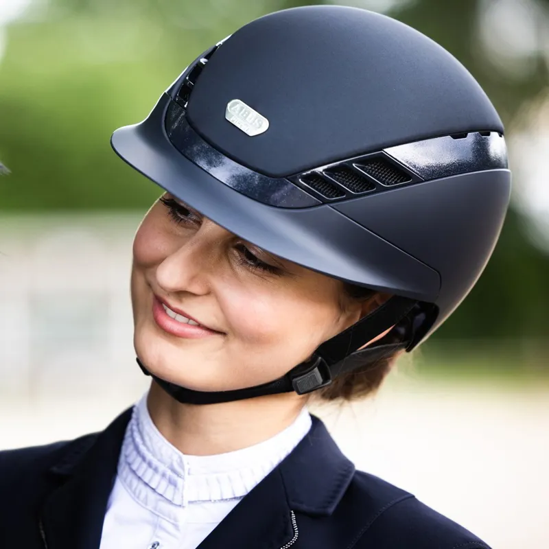 Abus x Pikeur AirLuxe Supreme Riding Helmet - Midnight Blue-5