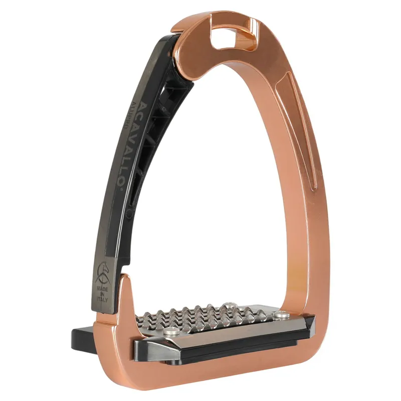 Acavallo Arena AluPro Stirrup Irons - Rose Gold-2