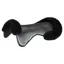 Acavallo Classic Non-Slip Sheepskin Cut Out Gel Half Pad - Black