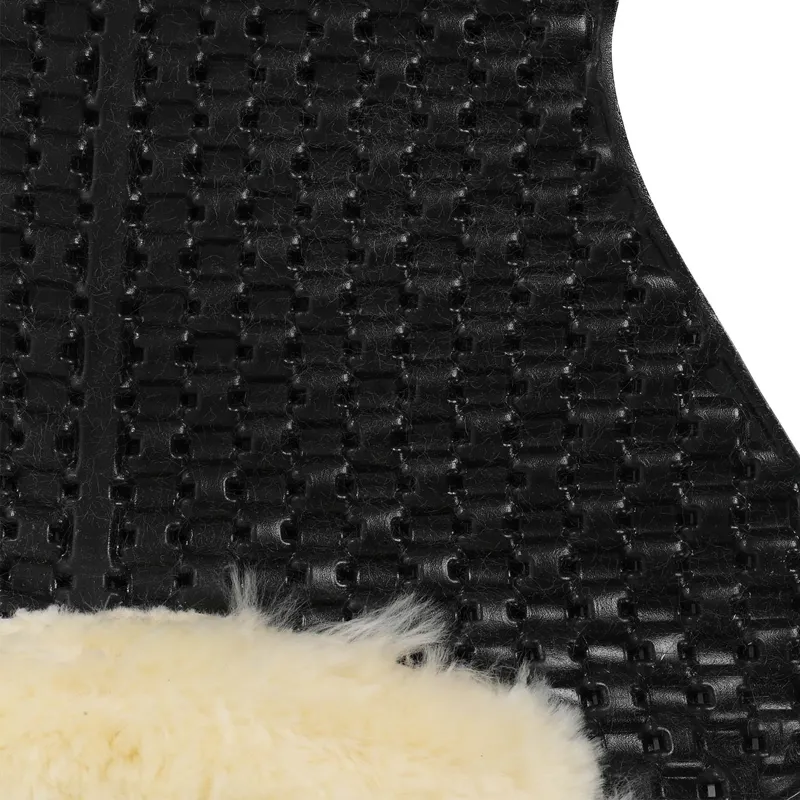 Acavallo NS-S Respira-S Cut-Out Flat Sheepskin Gel Pad - Black/Natural-3