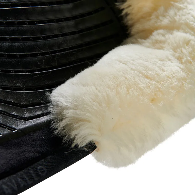 Acavallo SP JCCS CW-CS Suede Twin-Sided Grip Sheepskin Gel Pad - Black/Natural-3