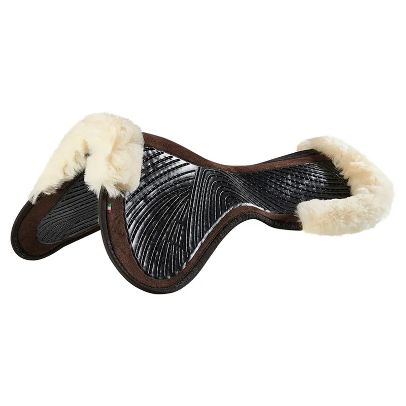Acavallo SP JCCS CW-CS Suede Twin-Sided Grip Sheepskin Gel Pad - Brown/Natural