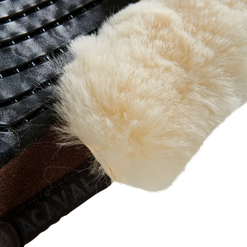 Acavallo SP JCCS CW-CS Suede Twin-Sided Grip Sheepskin Gel Pad - Brown/Natural-3