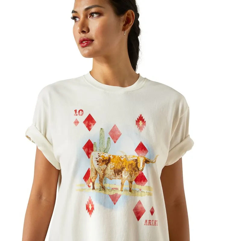 Ariat Aces Women's Tee - Papyrus-2