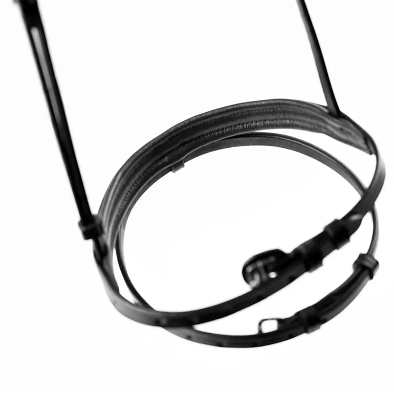 Dever Ascot Comfort Cavesson Flash Noseband - Black-3