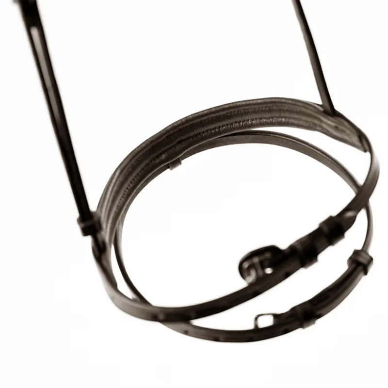 Dever Ascot Comfort Cavesson Flash Noseband - Brown-3