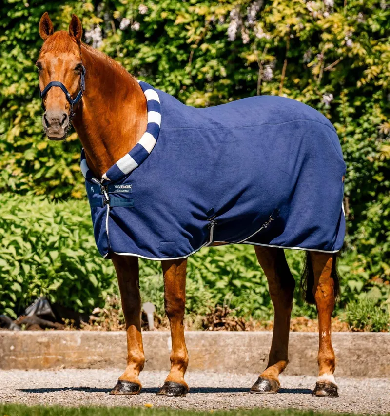 Horseware Newmarket Cozy Fleece Cooler - Witney Navy Stripes
