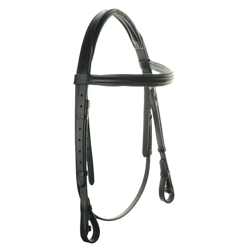 Dever Ascot Comfort Padded Raised Headstall - Black-1