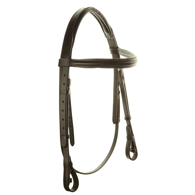Dever Ascot Comfort Padded Raised Headstall - Brown-1