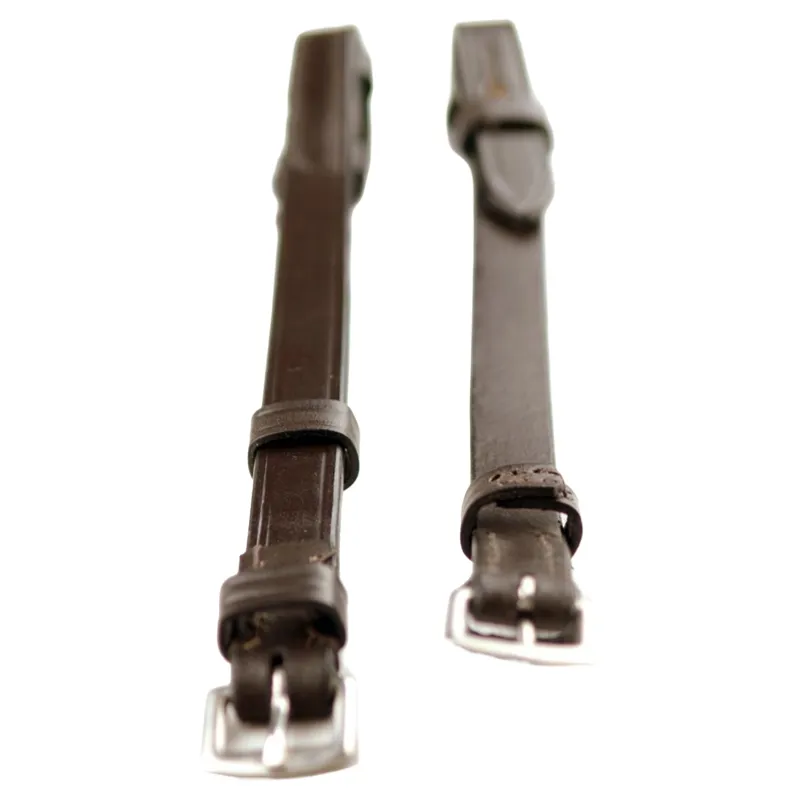Dever Ascot Buckle Fastening Cheek Pieces - Brown-1