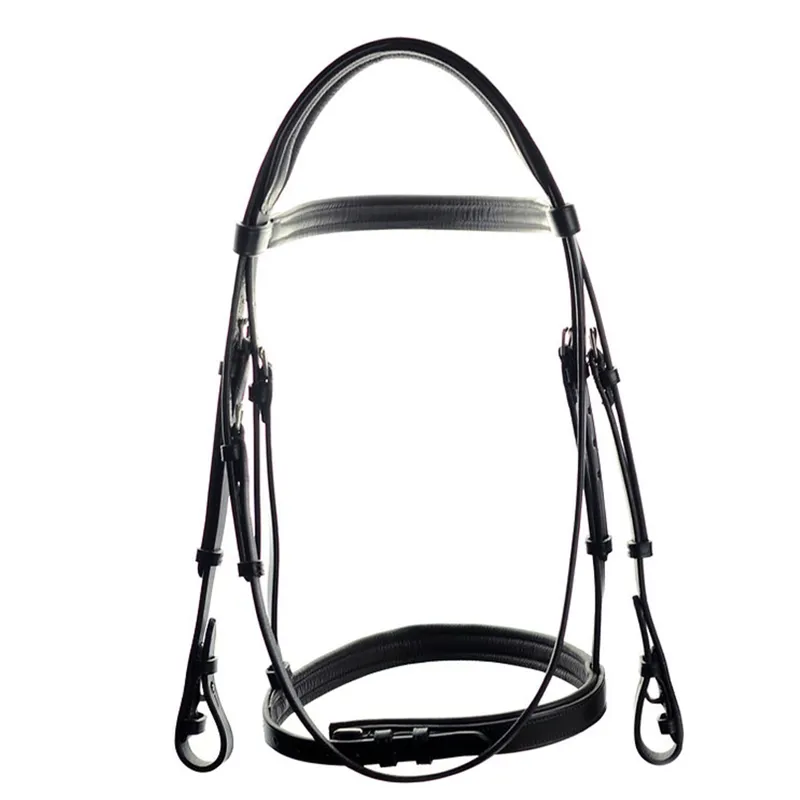 Dever Ascot Comfort Padded Show Bridle - Black-4