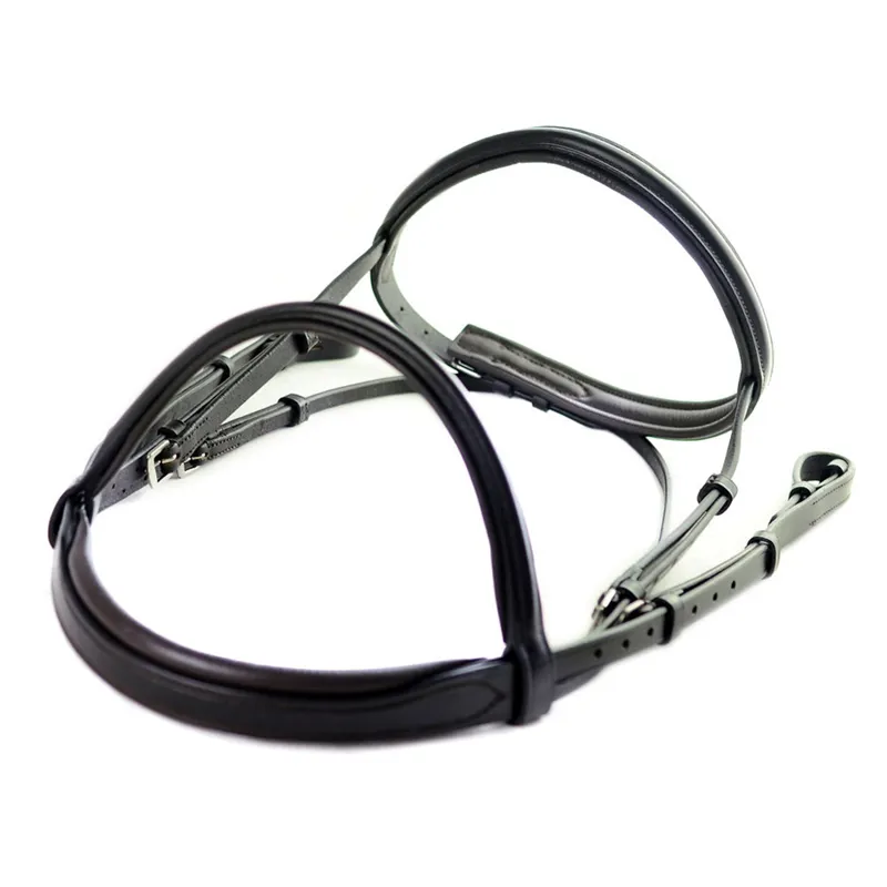Dever Ascot Comfort Padded Show Bridle - Black-2
